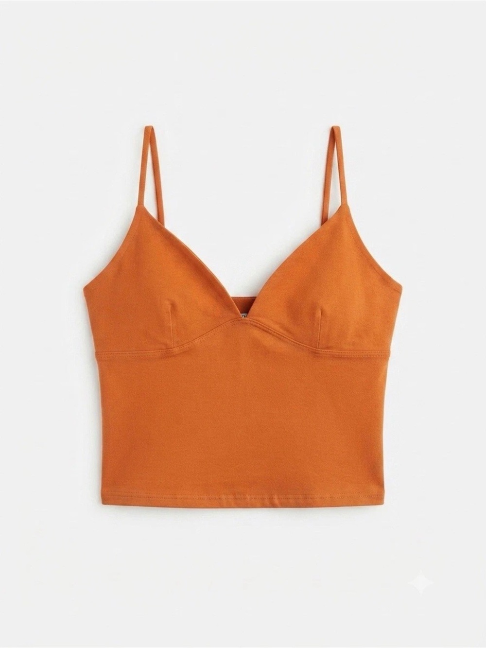 NWT REORIA V-Neck Spaghetti Strap Cami Crop Top Size Medium